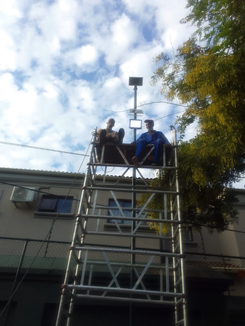 Professional solar panel installation on a residential rooftop